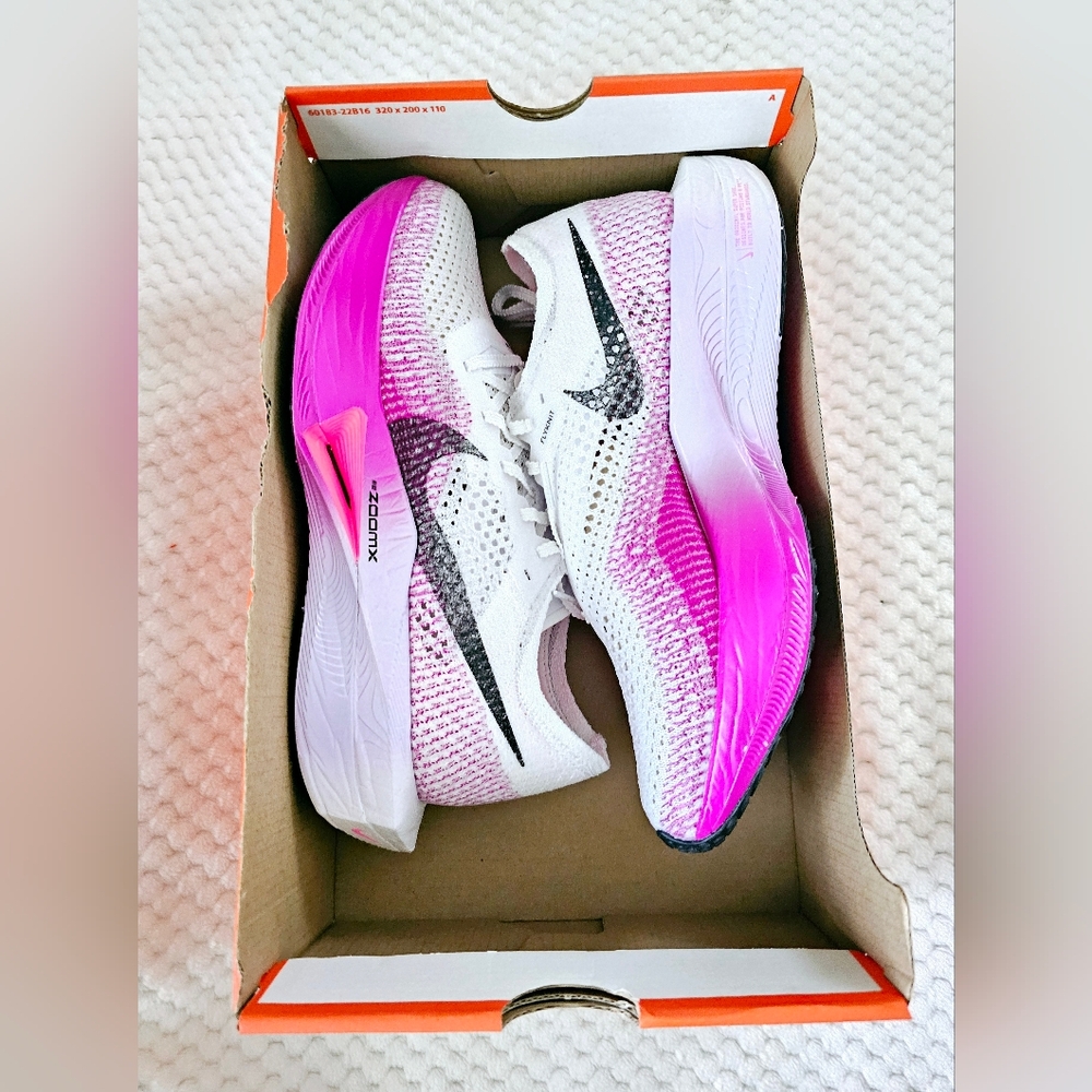 Nike ZoomX VaporFly Next% 3 'White Vivid Purple' [DV4130-104] Women's Size 7 - Picture 7 of 8